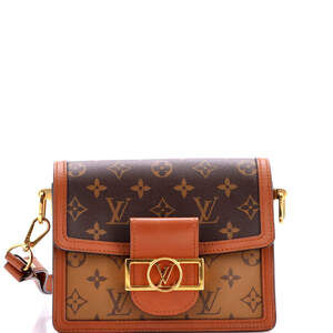 Louis Vuitton Mini Dauphine Shoulder Bag Reverse Monogram Canvas